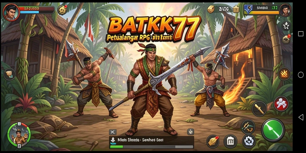Tampilan gameplay RPG menakjubkan dalam BATIK77.