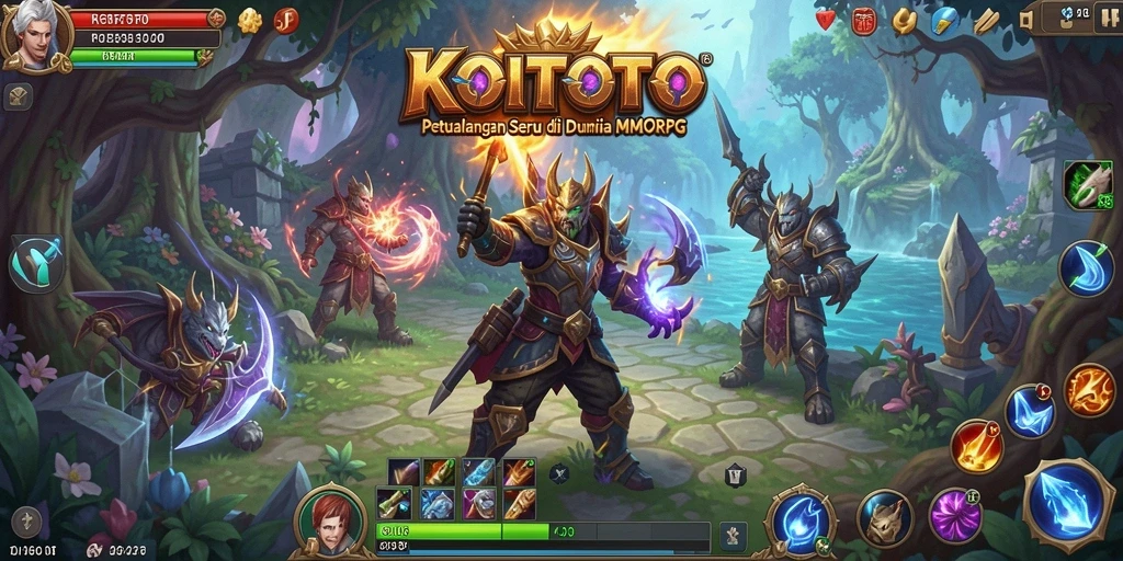 Screenshot gameplay KOITOTO menampilkan petualangan MMORPG yang mengasyikkan.