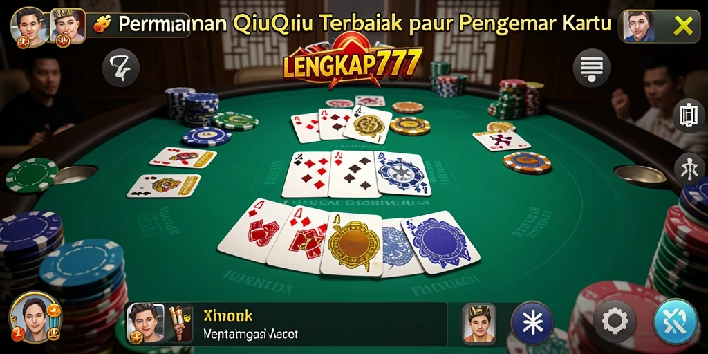 Screenshot LENGKAP777 menampilkan aktivitas menarik dalam permainan QiuQiu.