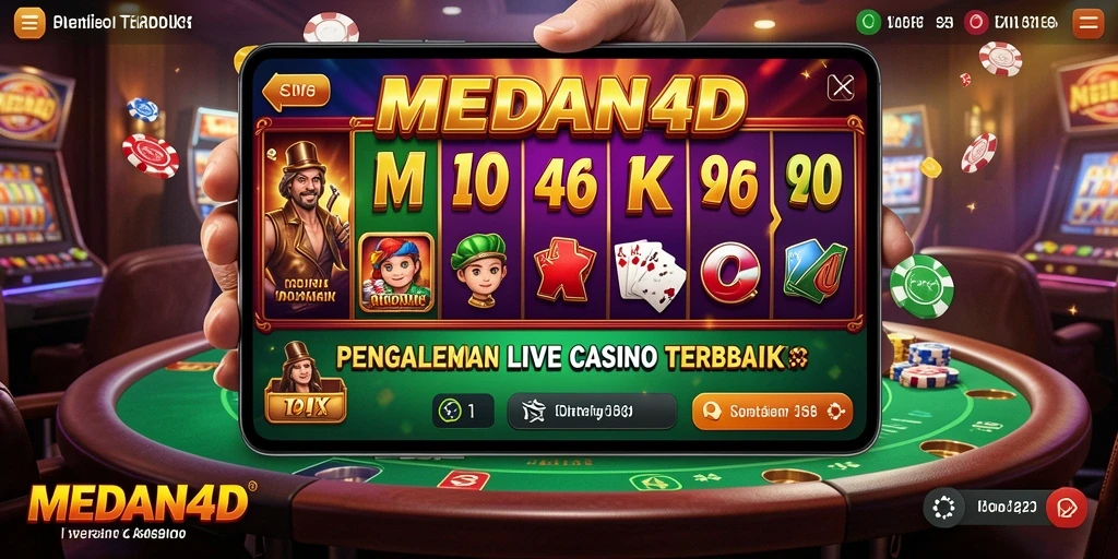 Tampilan utama MEDAN4D dengan dealer live yang interaktif dan permainan menarik.