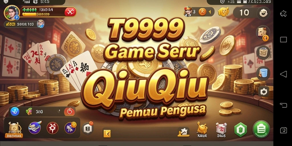 Gameplay seru QiuQiu di T9999 dengan pemain yang bersaing.